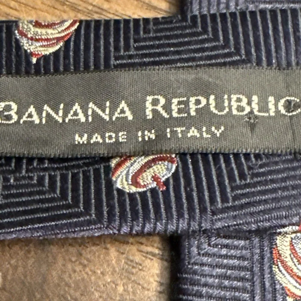 Men's Banana‎ Republic Spinning Top Silk Tie Made In Italy